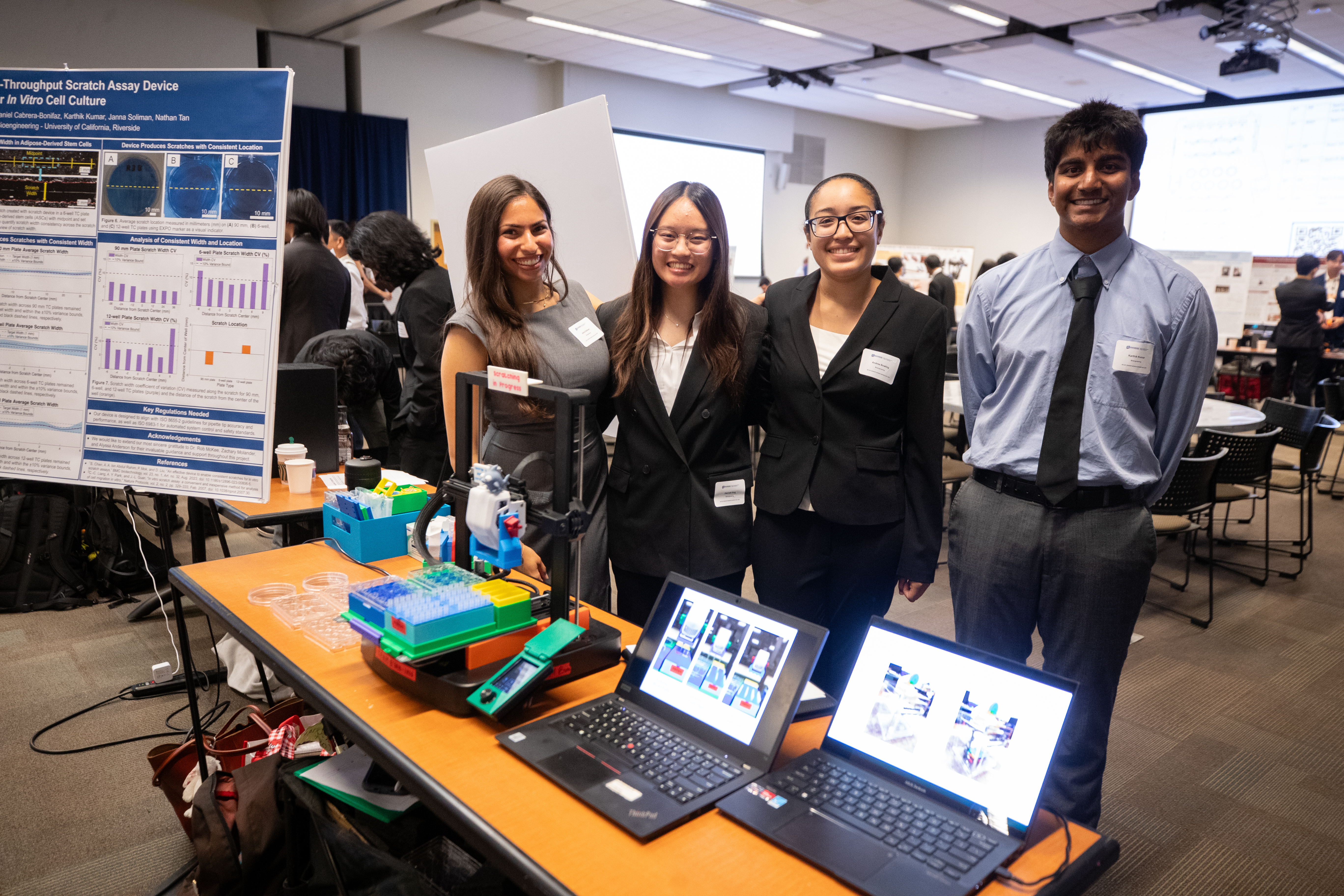 BCOE students collaborating on an engineering project