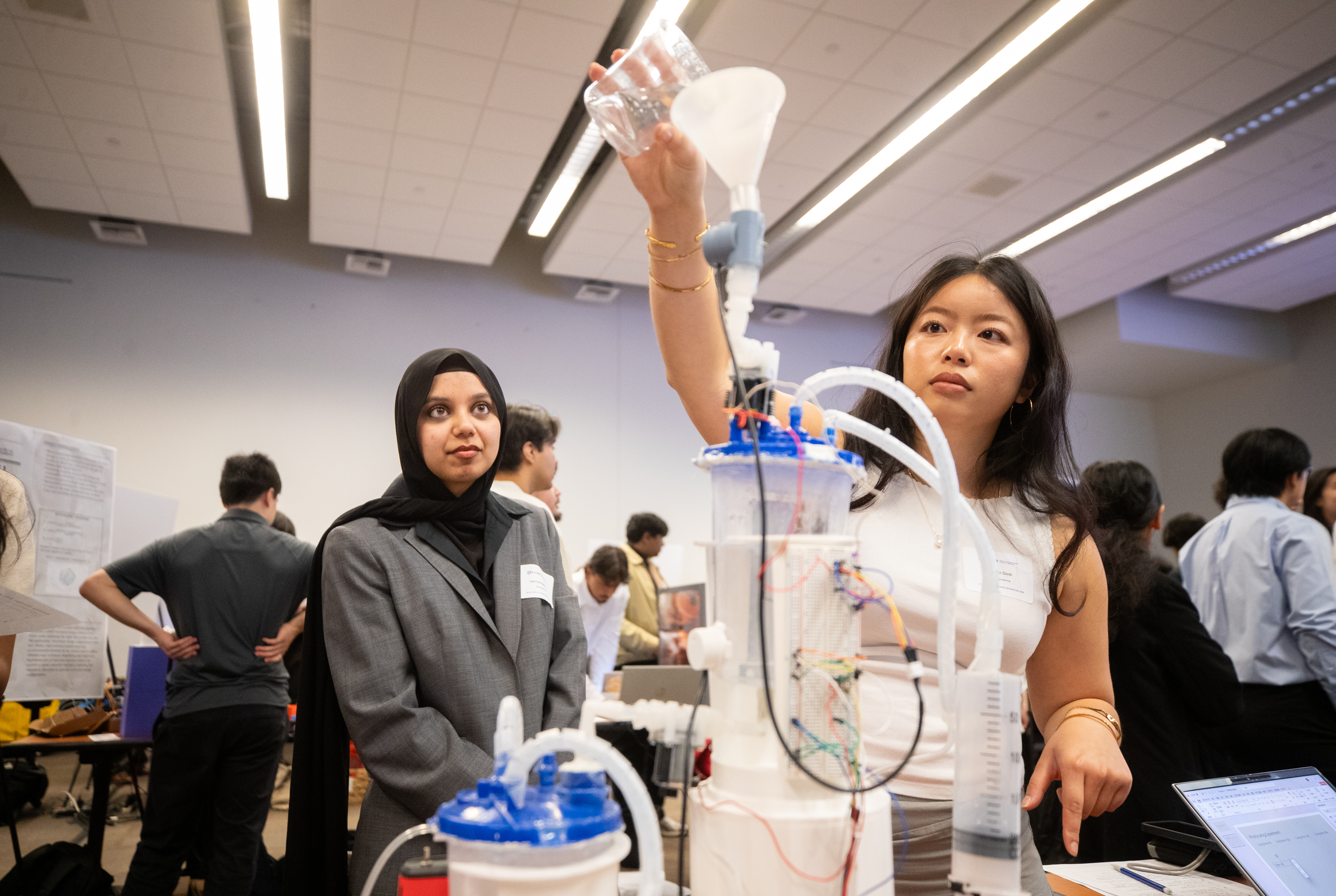 BCOE students demonstrating a senior design project