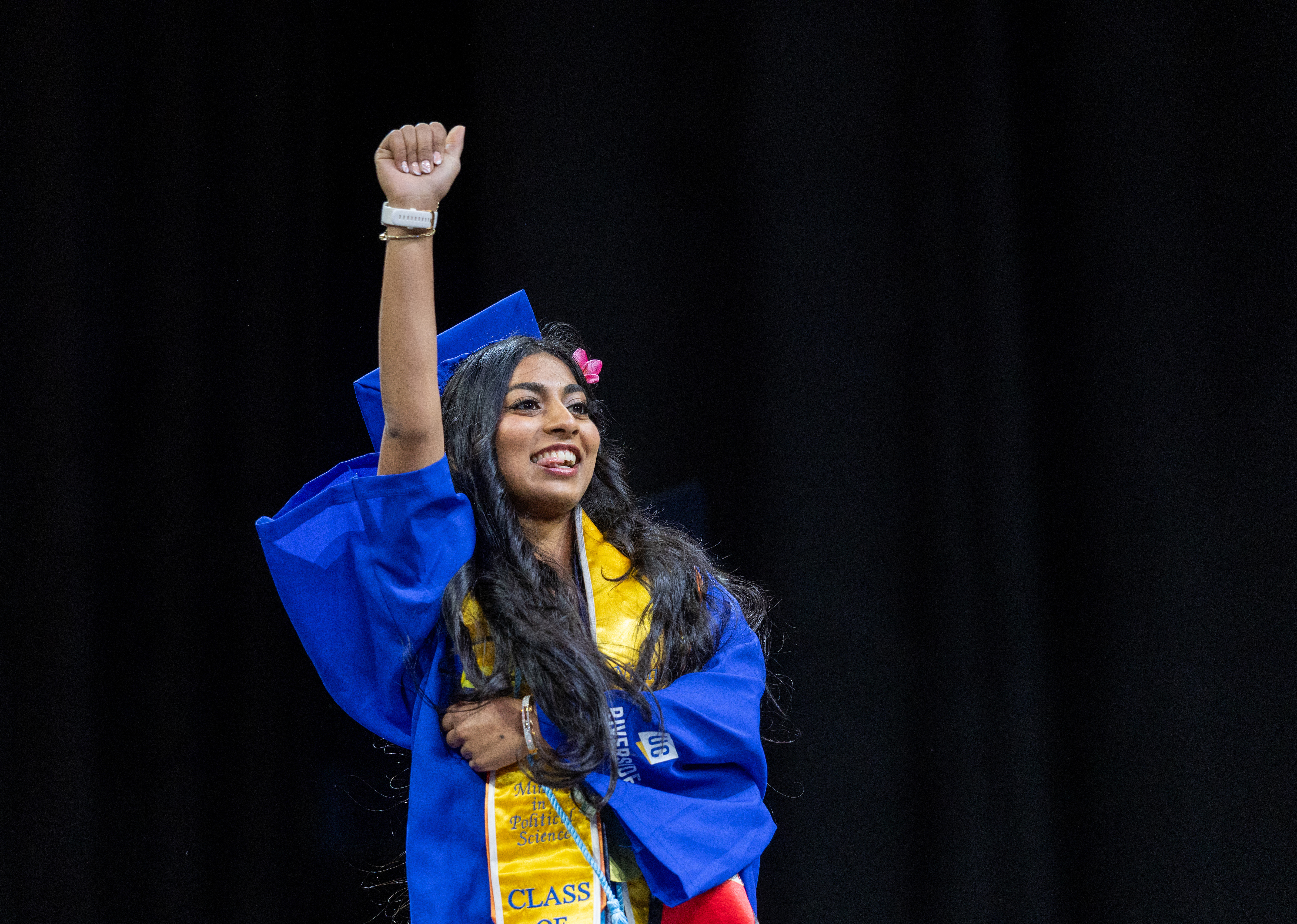 BCOE graduate smiling during commencement