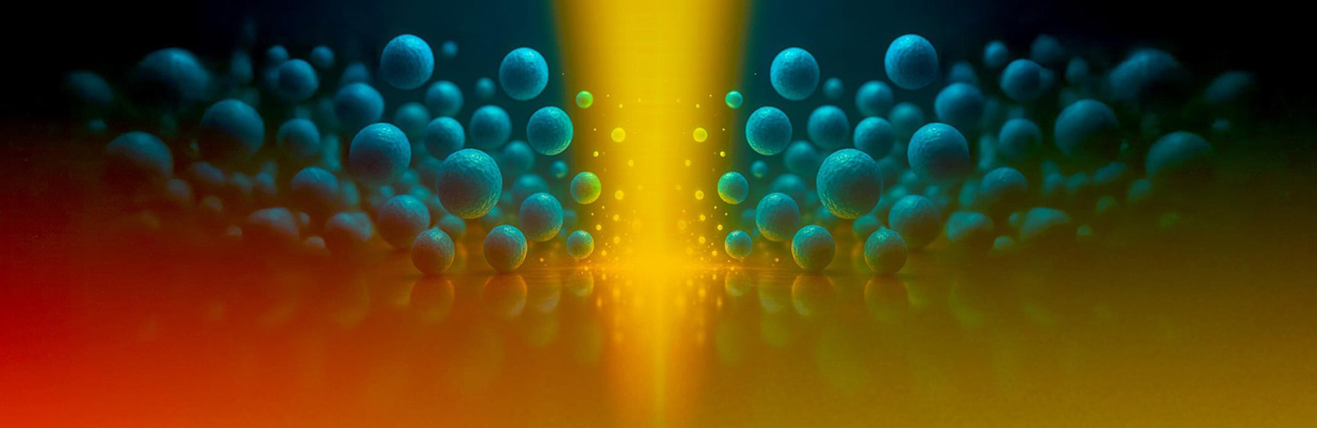 Color illustration of photos and electrons