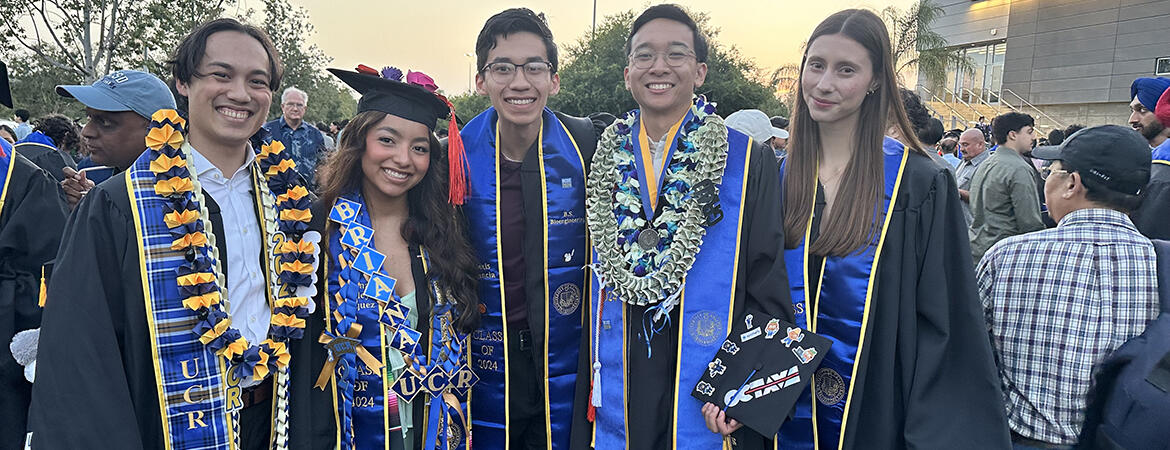 Graduation photo of OCTAVE team of bioengineering students