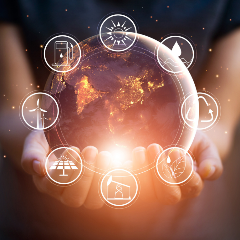 Energy, economics and environment research visual