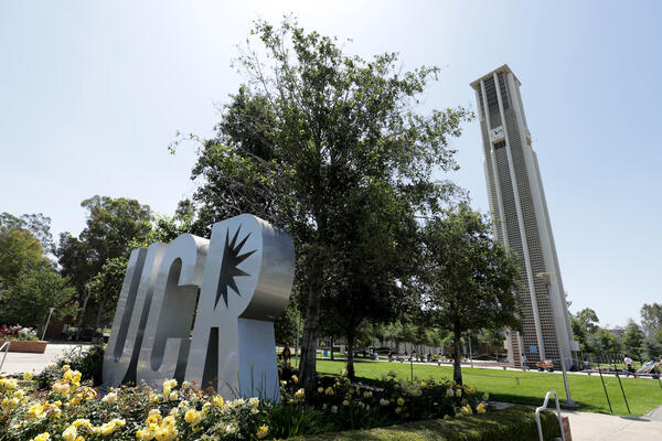 UCR Monument in front of Bell Tower