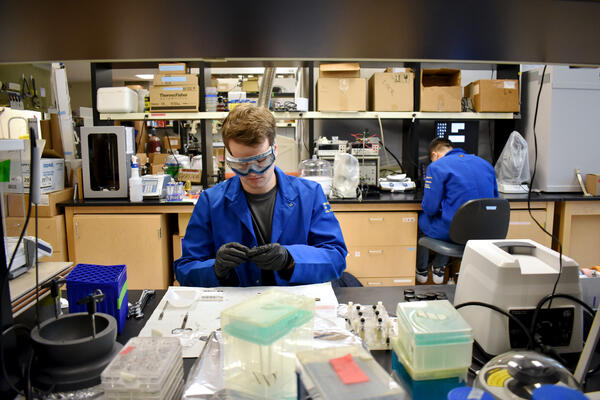 grad students in lab