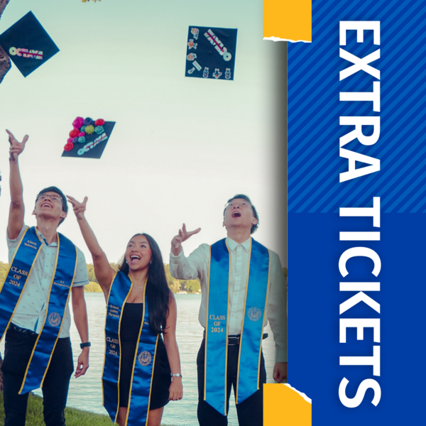 students in graduation regalia tossing mortar boards 