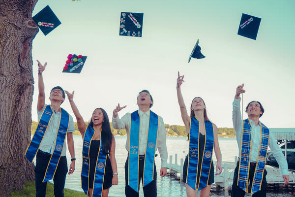 Graduation photo of OCTAVE team of bioengineering students