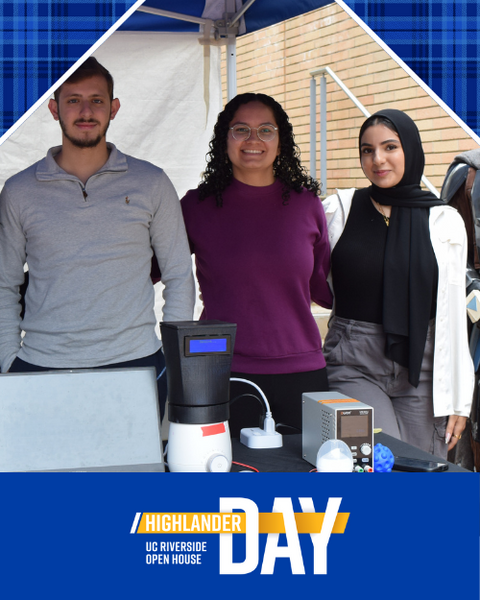 students presenting senior design project