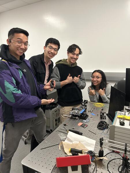 Photo of OCTAVE project team of bioengineering students