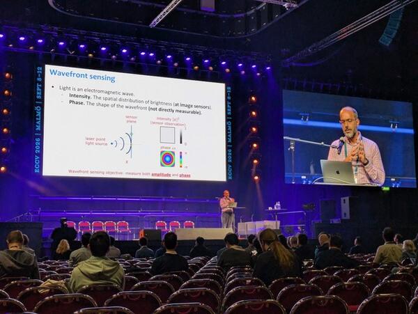 Salman Asif, UCR professor of electrical and computer engineering, presents research on wavefront sensing at ECCV 2026 in Malmö, Sweden.