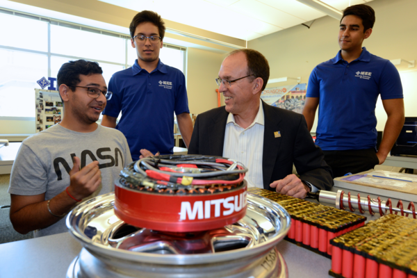 dean lnych with students