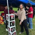thetatau.jpg Theta Tau student standing by a BCOE decoration
